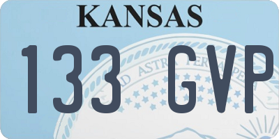 KS license plate 133GVP