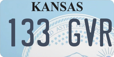 KS license plate 133GVR