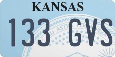 KS license plate 133GVS