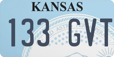 KS license plate 133GVT
