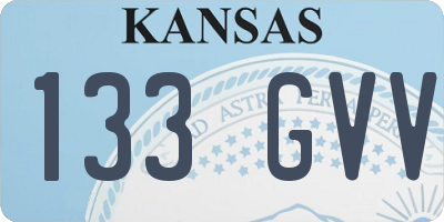 KS license plate 133GVV