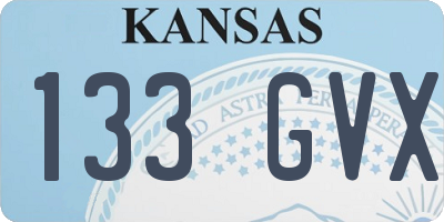 KS license plate 133GVX