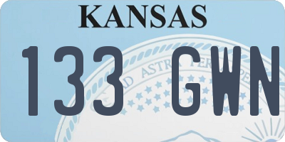 KS license plate 133GWN