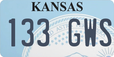 KS license plate 133GWS