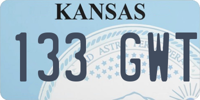 KS license plate 133GWT