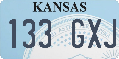 KS license plate 133GXJ