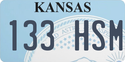 KS license plate 133HSM