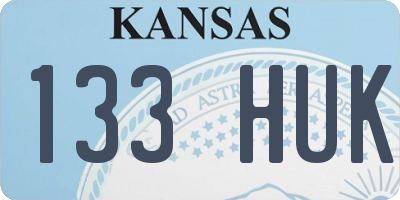 KS license plate 133HUK