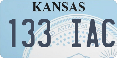KS license plate 133IAC