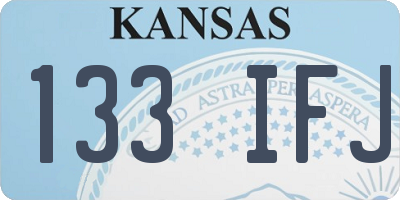 KS license plate 133IFJ