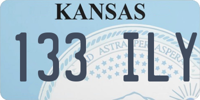 KS license plate 133ILY