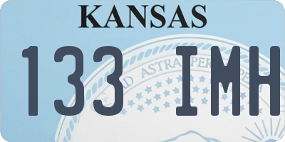 KS license plate 133IMH