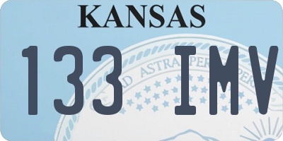 KS license plate 133IMV