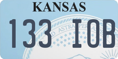 KS license plate 133IOB