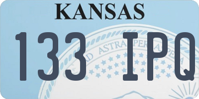 KS license plate 133IPQ