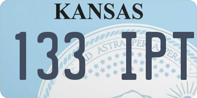KS license plate 133IPT