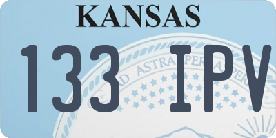 KS license plate 133IPV