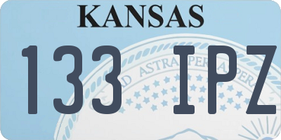 KS license plate 133IPZ