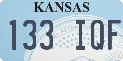 KS license plate 133IQF