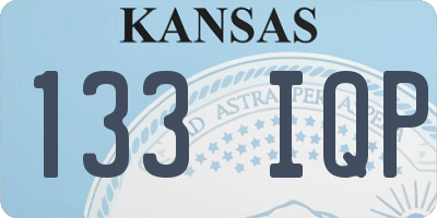 KS license plate 133IQP