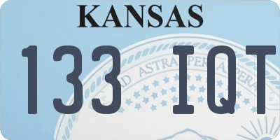 KS license plate 133IQT