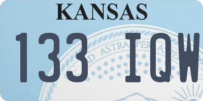 KS license plate 133IQW