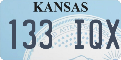 KS license plate 133IQX