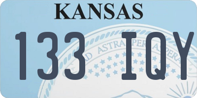 KS license plate 133IQY
