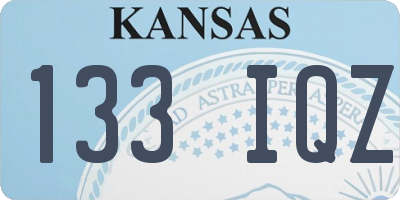 KS license plate 133IQZ
