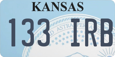 KS license plate 133IRB
