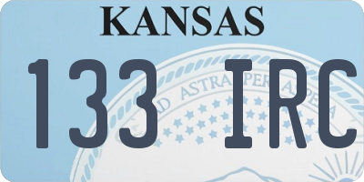 KS license plate 133IRC