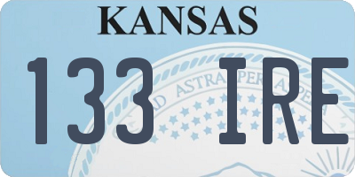 KS license plate 133IRE