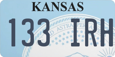 KS license plate 133IRH