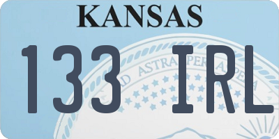 KS license plate 133IRL