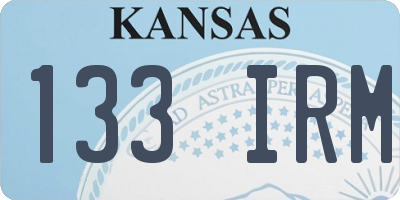 KS license plate 133IRM