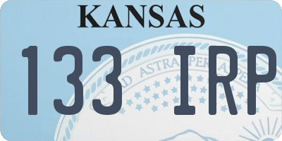 KS license plate 133IRP