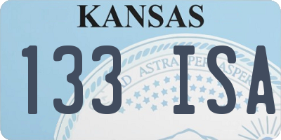 KS license plate 133ISA