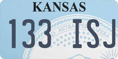 KS license plate 133ISJ