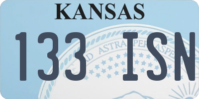 KS license plate 133ISN