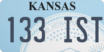 KS license plate 133IST
