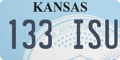 KS license plate 133ISU