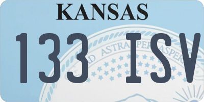 KS license plate 133ISV