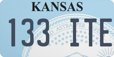 KS license plate 133ITE