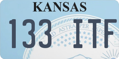 KS license plate 133ITF