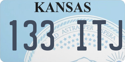 KS license plate 133ITJ