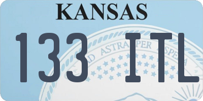 KS license plate 133ITL