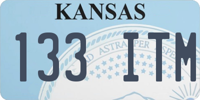 KS license plate 133ITM