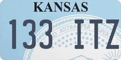 KS license plate 133ITZ