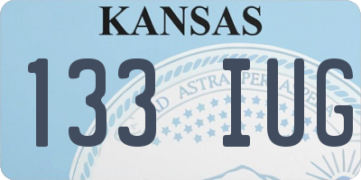 KS license plate 133IUG
