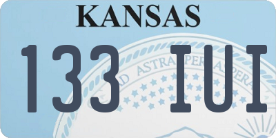 KS license plate 133IUI